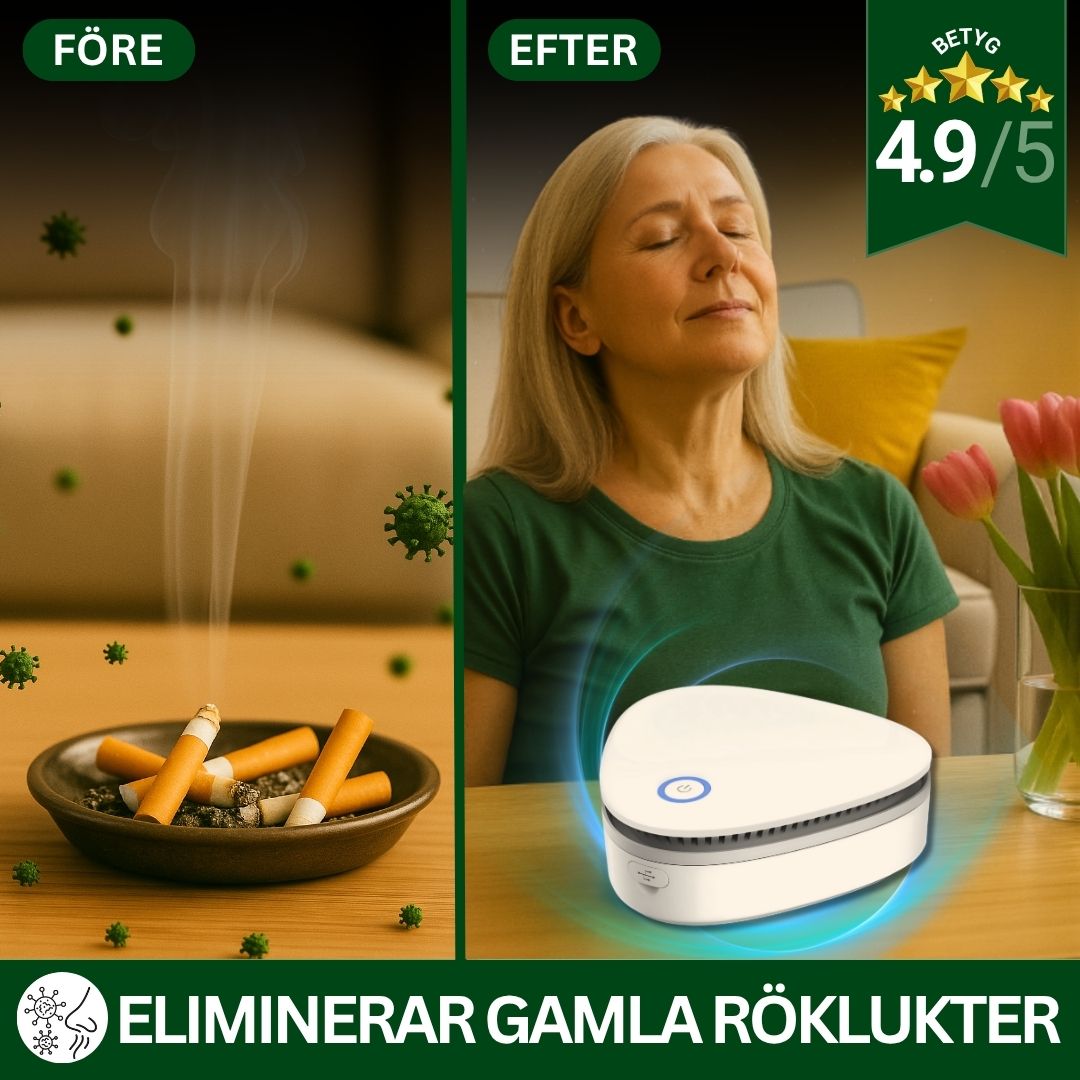 Luktfri | Eliminerar cigarettrökens lukt på 30 minuter